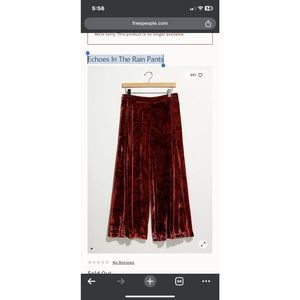 Free People Echoes In The Rain Pants Size S